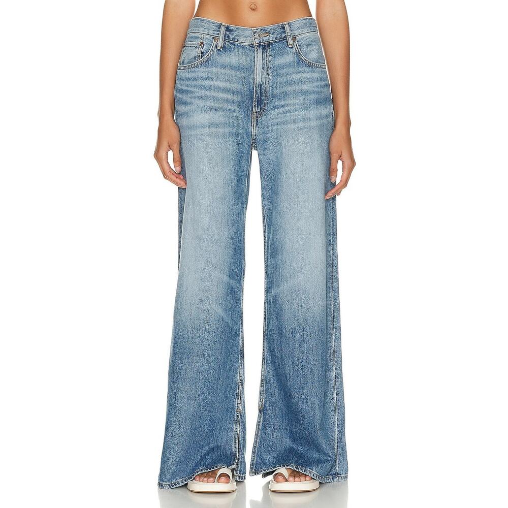 Re/Done Originals Low Rider Loose Wide-Leg Baggy Jeans Denim Blue Size 26 NWT - Picture 4 of 14